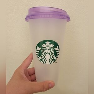 NWOT Starbucks 2024 White Frosted Reusable Color Changing Venti Tumbler …